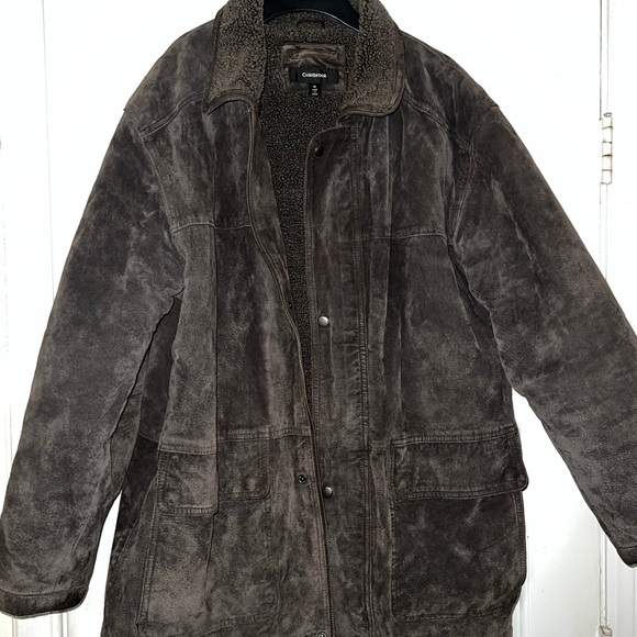 Colebrook Olive Green Suede coat M (definitely a Large) - Picture 3 of 14